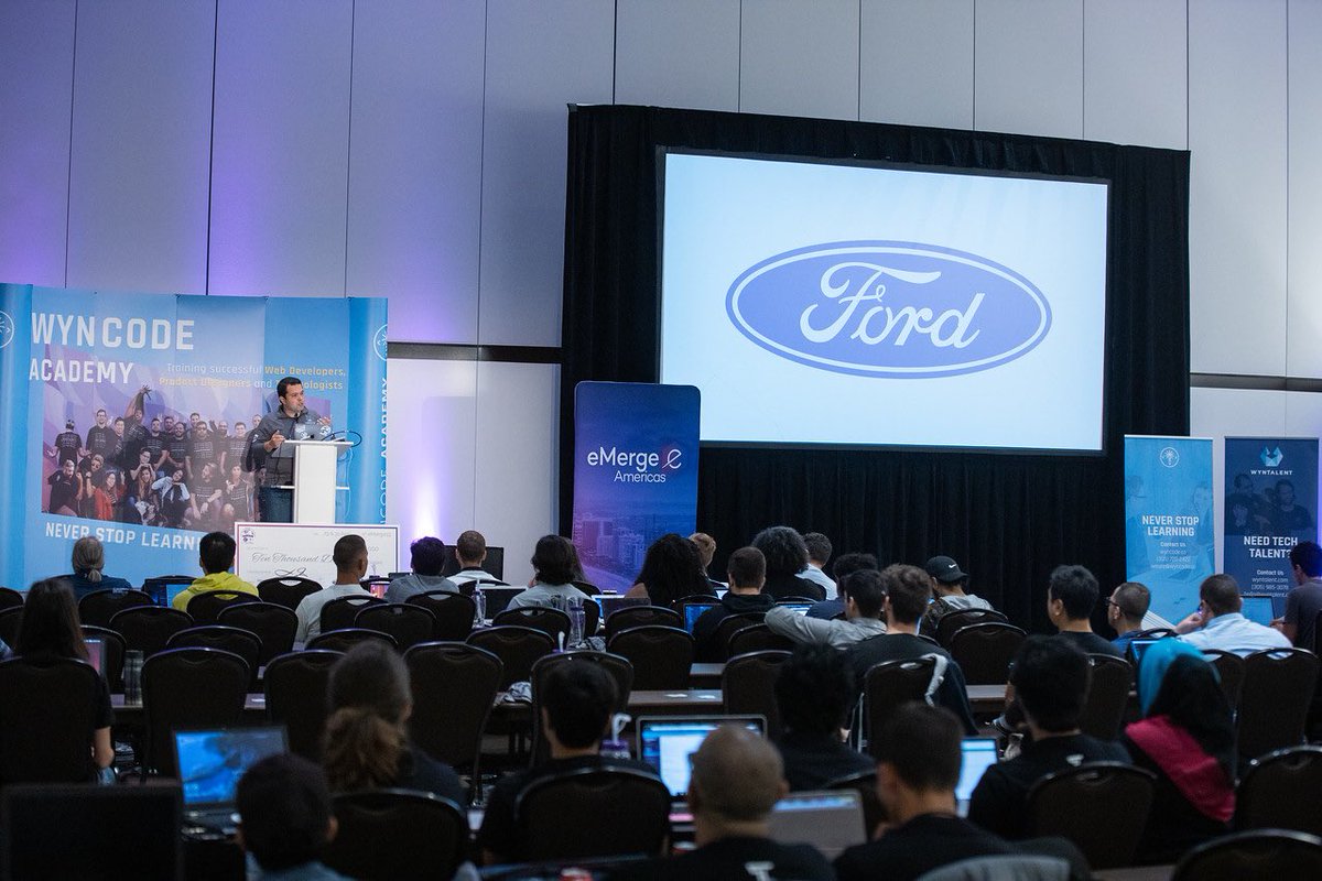 JoeAvilaF's tweet photo. Excited to represent @fordfund_ and serve as a judge @eMergeAmericas #Hackathon and looking forward to meet the entrepreneurs that will compete for thousands of dollars through their innovative creations! #ConnectingMiami #eMergeAmerica https://t.co/kcASwpI9Tu