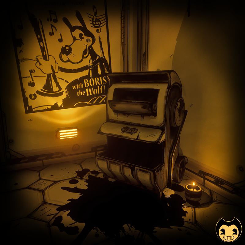 Bendy's tweet photo. Oh my, someone's left quite the horrid mess in here. I hope Joey wasn't keeping any valuable documents in there, if he was, someone over at Gent is going to pay. #BATIM #Bendy #ScreenshotSaturday #bendyandtheinkmachine #fightyourdemon #bendychapterfive https://t.co/zgeJIM8zgI