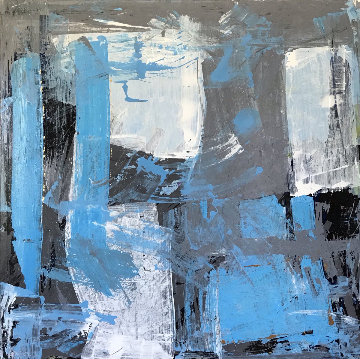 IsabelleGautier's tweet image. 48x48in acrylic available in the studio #blueabstract #painting #isabellegautiersart Isabellegautiersart.com
