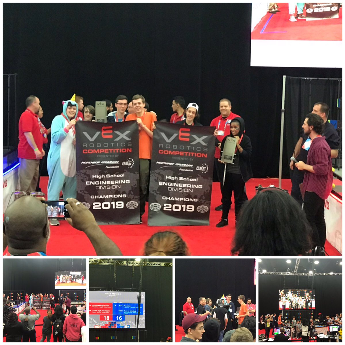 chambleeshpejr's tweet photo. VEX Worlds Fun!!!!Chamblee and Tucker Win Engineering  Division at VEX Worlds advance to VEX Worlds Finals! Go DeKalb!!!!!! Go Bulldogs!!! #VEXRobotics #VEXRobotics @pcamick2 @dcsdctae @DCSDSTEM https://t.co/NU5P66lOat