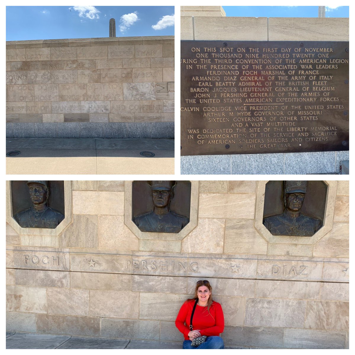 msgator9's tweet photo. #WWIMemorial #KansasCity2019 #JohnJPershing #WoodrowWilson #historybuff4life @MDCPSSocStudies @HMLSrHighSchool https://t.co/HQbC9Fh65W