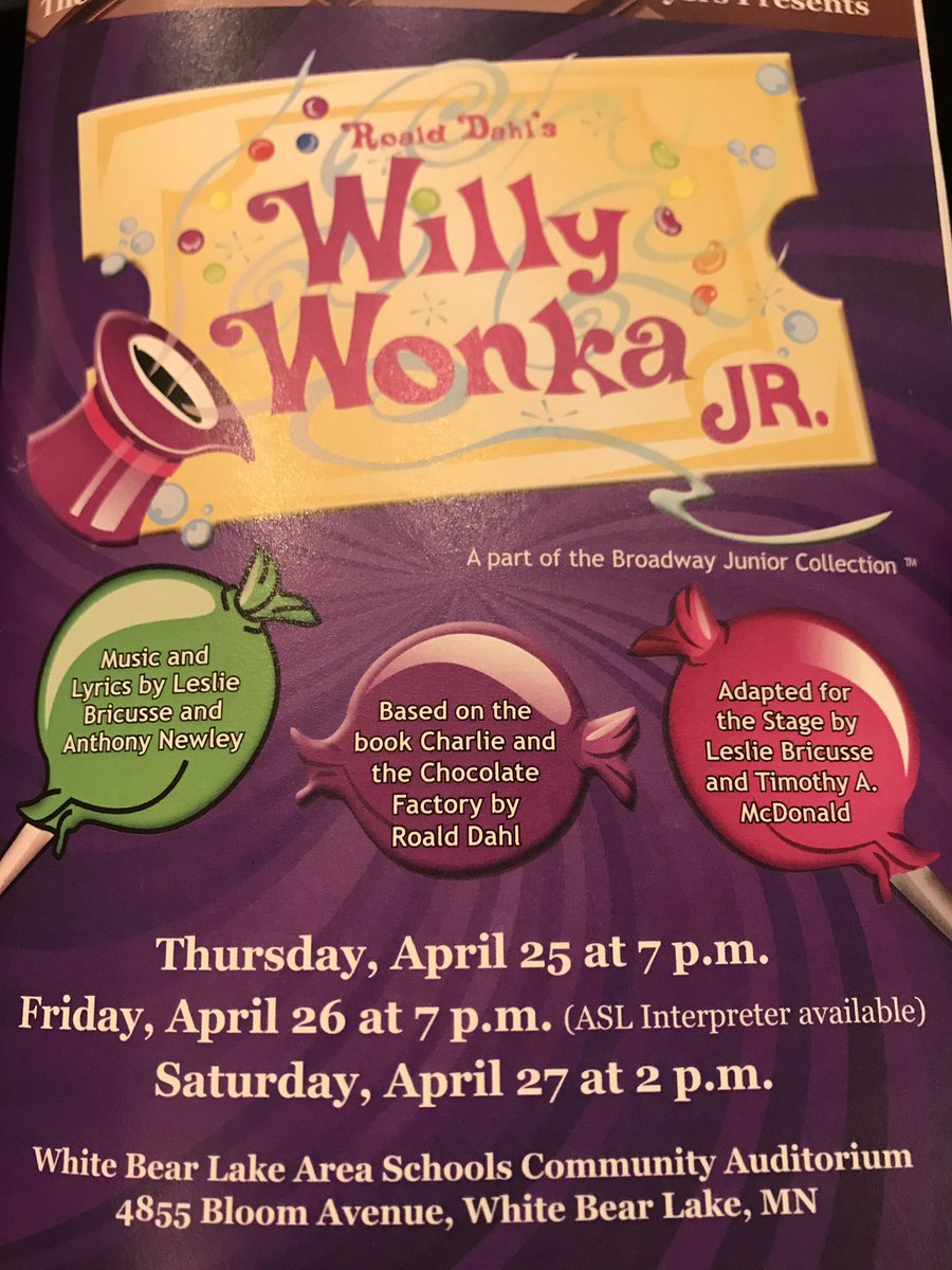 MTBer, Madison Mulder, reppin’ the Bears in the WBL middle school production of Willy Wonka! Terrific job, cast and crew!