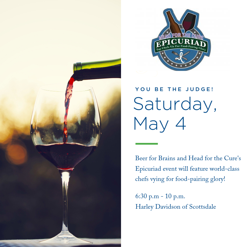IvyBrainTumCtr's tweet photo. Tickets are selling fast for @Beer4Brains &amp; @HeadfortheCure's Epicuriad event on Saturday, May 4! Proceeds will benefit #braintumor research including the work being done right here at the #IBTC. For details on the event and to purchase tickets, visit: https://t.co/ZWF8KrQ59C https://t.co/D23hBUMstB