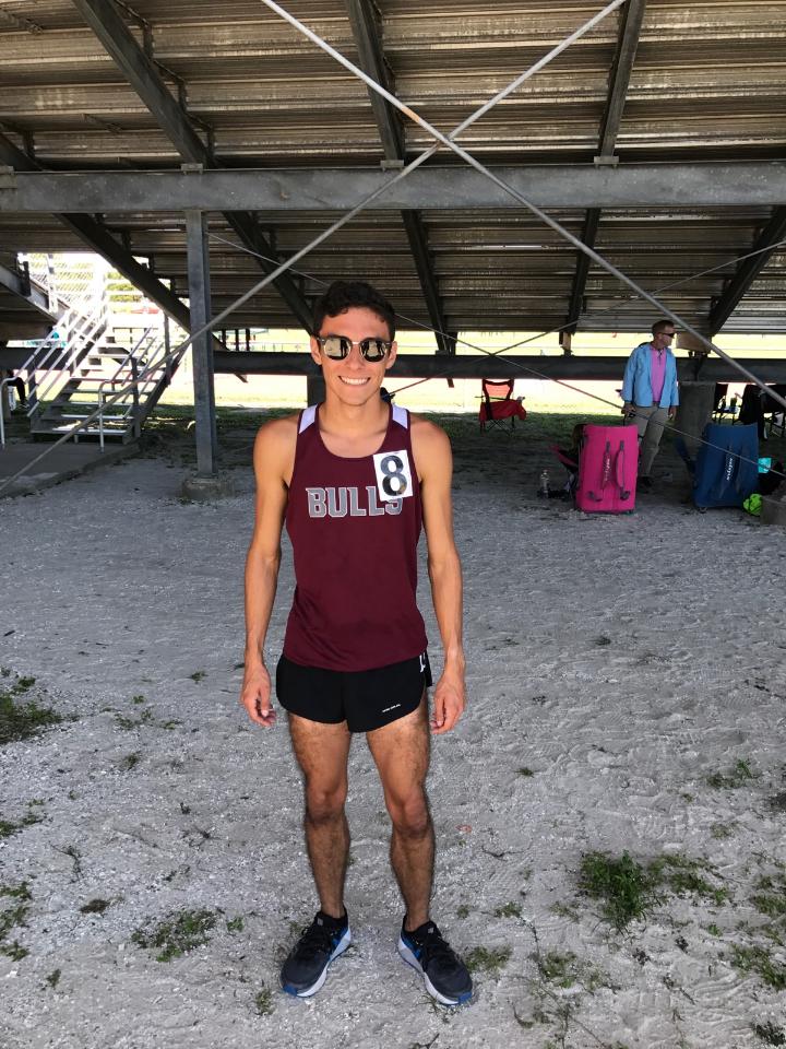 CallMeSteve___O's tweet photo. Fantastic run by @AnthonyDiMarco_. He broke the school record running 2:00.15, he placed 6th overall! #RiseOfTheBulls 🐃 https://t.co/ZV5nGGIjoW