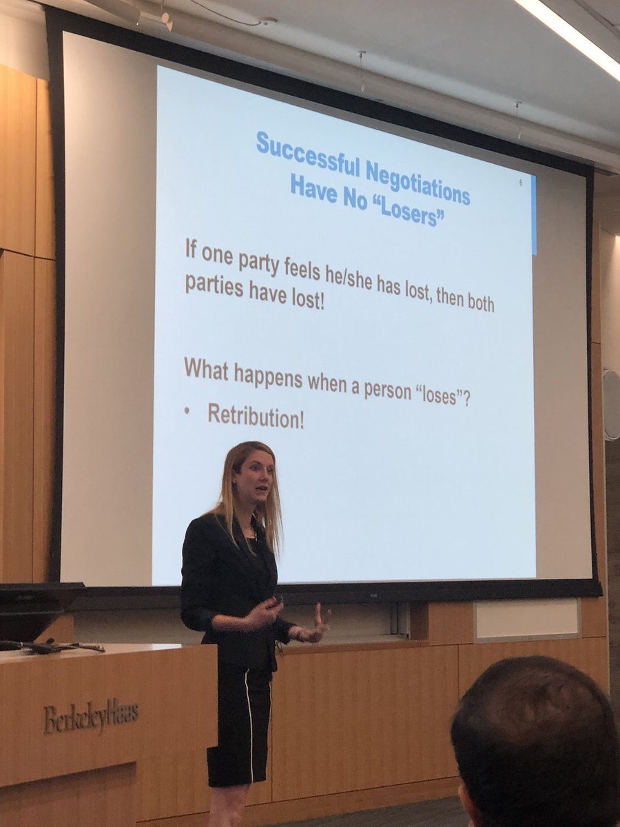 Know your BATNA and resistance point...:) Poet and Quants 40 under 40 Professor Juliana Schroeder highlights the importance of trust and win win in negotiations...#haasalumni #haasreunion