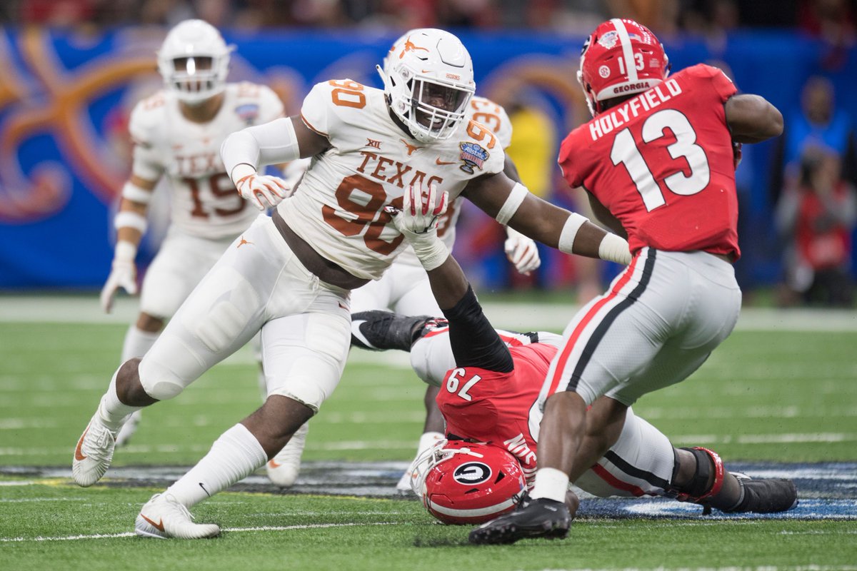 TexansPR's tweet photo. Omenihu was named the 2018 Big 12 Defensive Lineman of the Year and first-team All‐Big 12 by the AP and coaches after tallying 45 tackles (32 solo) with 18 tackles for loss and 9.5 sacks last season. https://t.co/IJb3iDoVuu