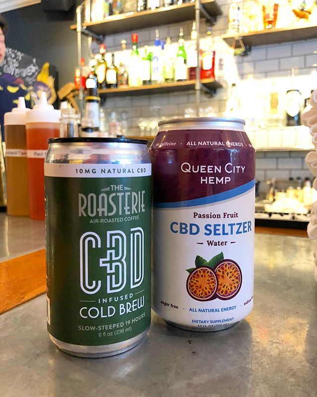 Now carrying @theroasterie CBD cold brew and @queencityhemp passion fruit CBD seltzer!