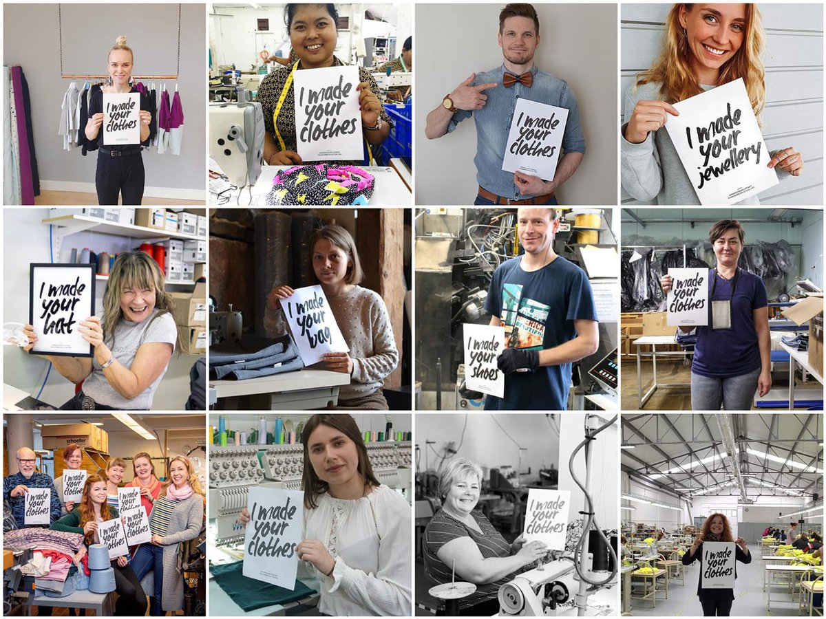 Fash_Rev_Finl's tweet photo. Monet yritykset ovat vastanneet #imadeyourclothes -kuvilla, ja onkin ilo nähdä ihmisiä käyttämiemme vaatteiden takana. 👏Vielä on aikaa kysyä #whomademyclothes ja osallistua näin #vaatevallankumous -kampanjaan. https://t.co/BPckUfcjcz