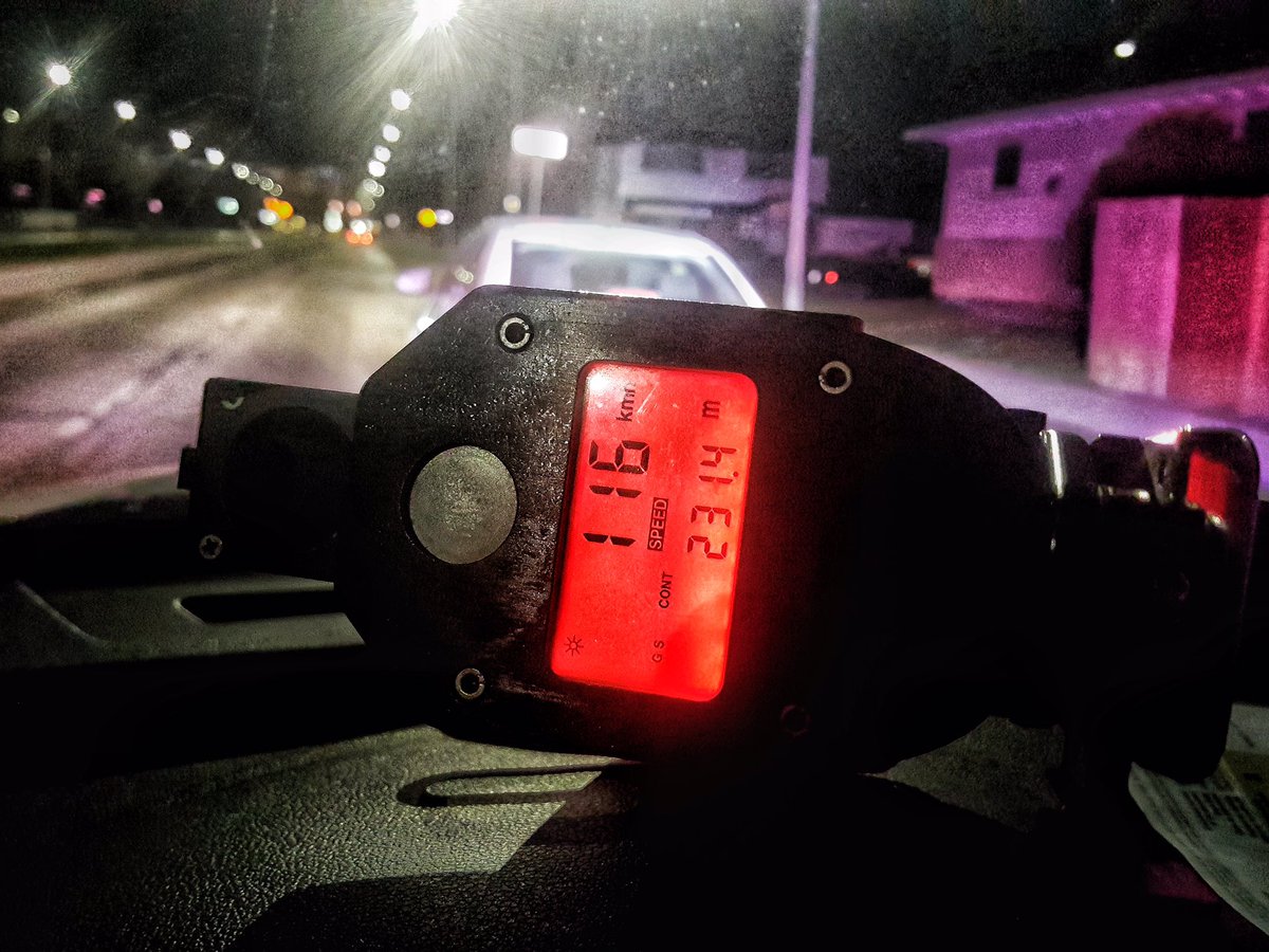 wpgpolice's tweet photo. Just after 2 a.m. this morning, one of our officers stopped a driver on Dunkirk Drive for doing 116 km/h in a 60 km/h zone. The 22-year-old male now faces a $783 fine and a review of his licence. There’s no excuse – please slow down. #WPSTraffic https://t.co/BIXmNxH3ti