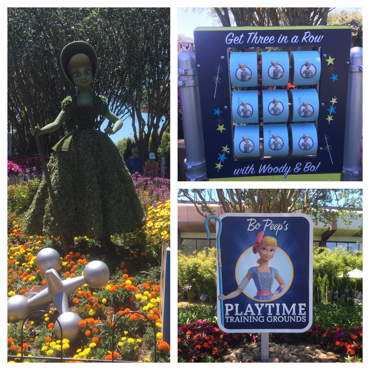 It's the year of the new bold Bo Peep. She's a star of Toy Story 4, coming in June, and she has a new topiary at @epcotflowerandgarden
