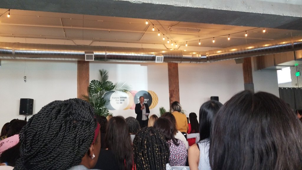 Literally a room FULL of woc. This is what home feels like 😊 #futureforus #futuretechboss