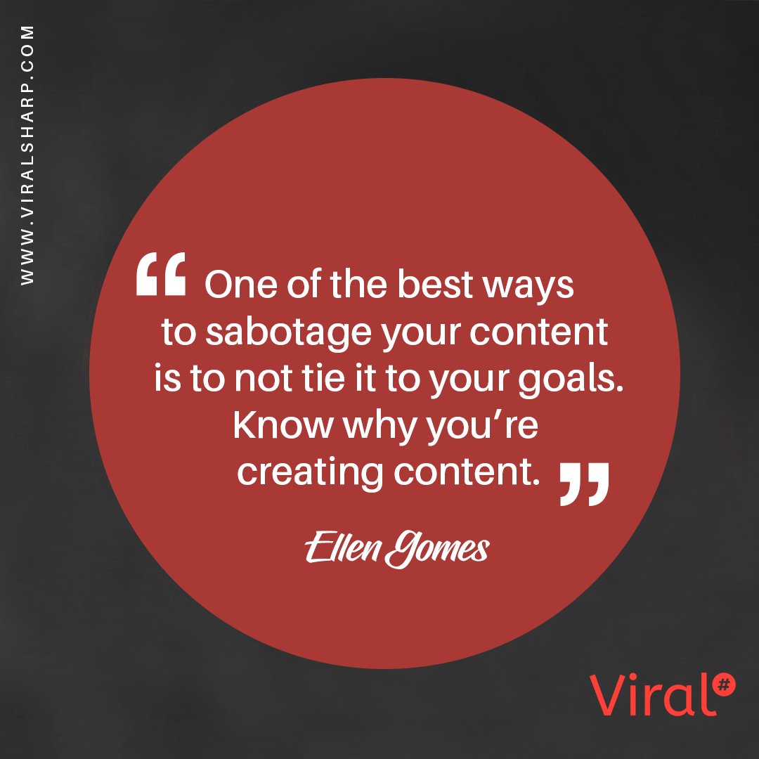 ViralSharp's tweet photo. "Una de las mejores maneras de sabotear su contenido es no alcanzar sus objetivos. Sepa por qué está creando contenido" https://t.co/nXyB9sPO0P