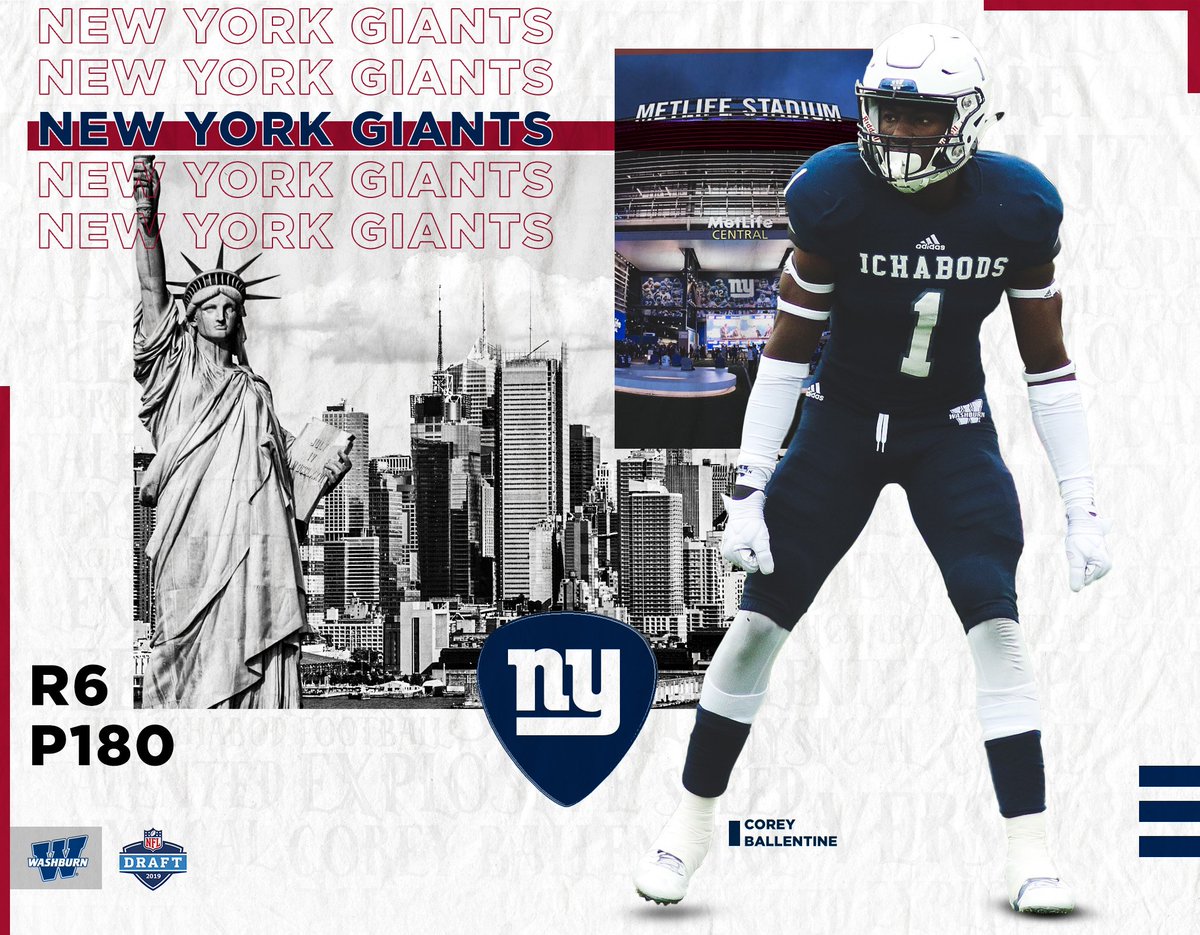 The pick is in and with the 180th pick of the #NFLDraft, #Giants have selected @cbxiii__ 

#GoBods | #NFLBods | #GiantPride