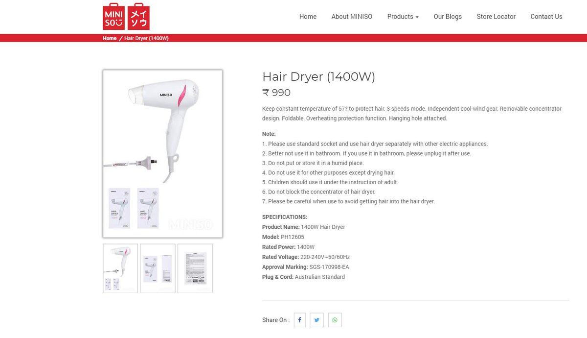 Real_Ambika's tweet photo. @minisoindia for me #Miniso Hair Dryer is more than Hero because Hair is a woman’s crowning glory, and as women, we spend obscene amounts of money to make it look elegant and great.
#marvelxminiso #minisocontest #Delhi
 @NehaSinglaa @Prashant_Dikha @rsumitt https://t.co/cI7PdP7bok