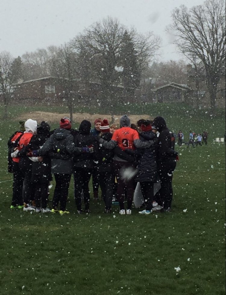Played in some snow today. Played indoor 4v4. Went 3-0. It was a good day all around! #spring #madisonmudbath