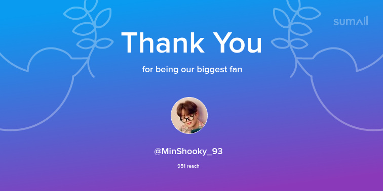 ChiniusKim's tweet photo. Our biggest fans this week: @MinShooky_93. Thank you! via https://t.co/t7B2rxd0M7 https://t.co/Wj2QN6LYkx