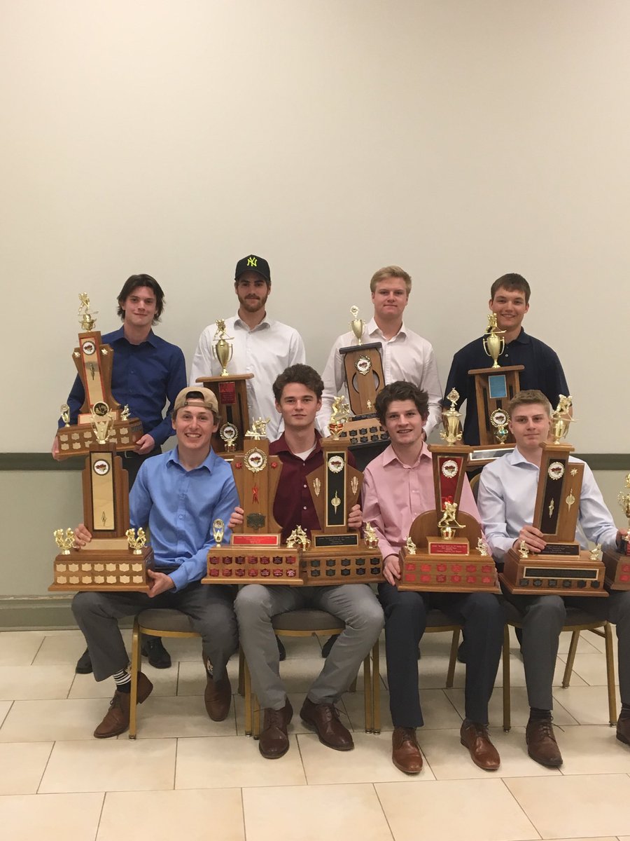 HankZehr's tweet photo. Proud of you Blake!!  Rookie of the Year and Goaltender of the Year for the Aylmer Jr. C Spitfires 2018-2019 season. https://t.co/Ui0dcFraAc