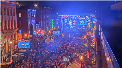 ETuckerRetired's tweet photo. Nashville at nite, as the @NFL draft festivities come to a close... and @jimmybuffett is playing @BrdgstoneArena. #DraftOn2 https://t.co/FBSSkG1P3L
