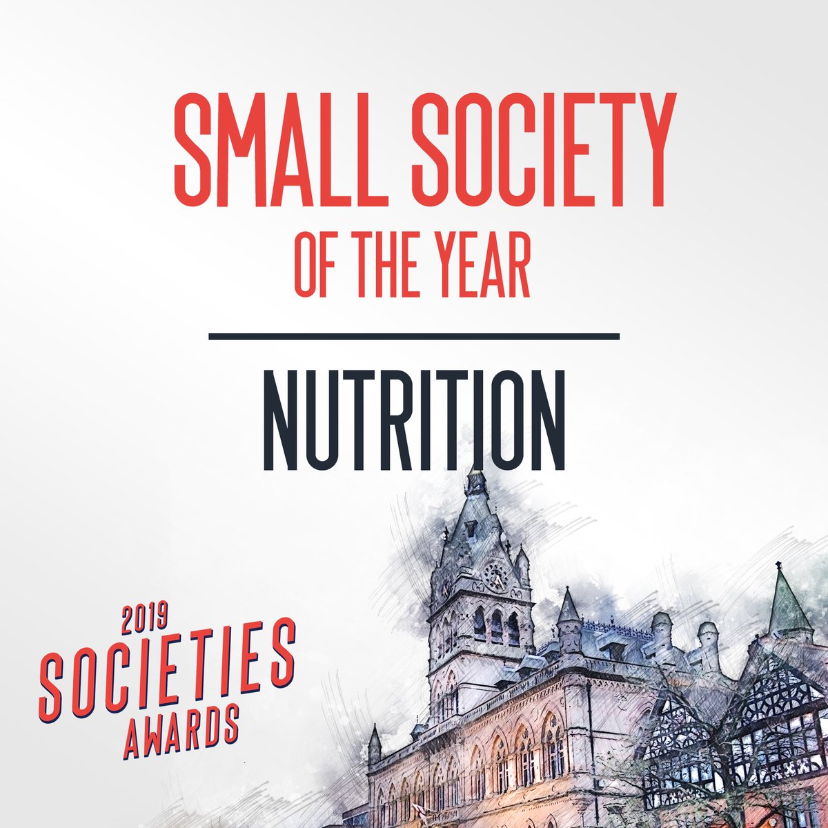 ChesterSU's tweet photo. Congratulations @UoCNutritionSoc for winning Small Society of the Year #CSUSocs19 https://t.co/9MMj57My2A