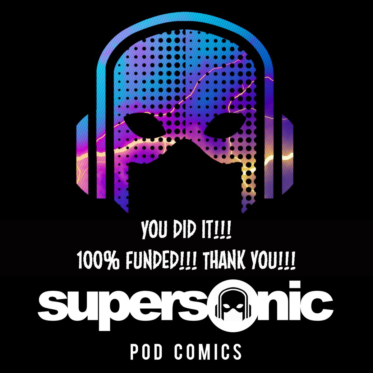 SuperSonicPod's tweet photo. THANKS TO YOU!!! We met our goal! This project is GO!!! Thank you so much!!!

You can still get in on the #Kickstarter action! Our stretch goals are - a 30s an 40s era three episode miniseries AND STICKERS FOR EVERY SUPPORT LEVEL!!!

https://t.co/1bOrKOa6Mz https://t.co/xZuxOdI7cR