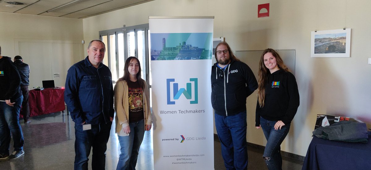 andreuibanez's tweet photo. Many #womentechmakers have been presenting in our #GDGForGood event, showing Google Assistant technologies and projects for people with disabilities, including Claudia Mihaela, Chaimae El Morabet, Vanessa Galcera and two ambaixadors, Orestes Carracedo and Andreu Ibanez @AoGDevs https://t.co/ZySWaE863B