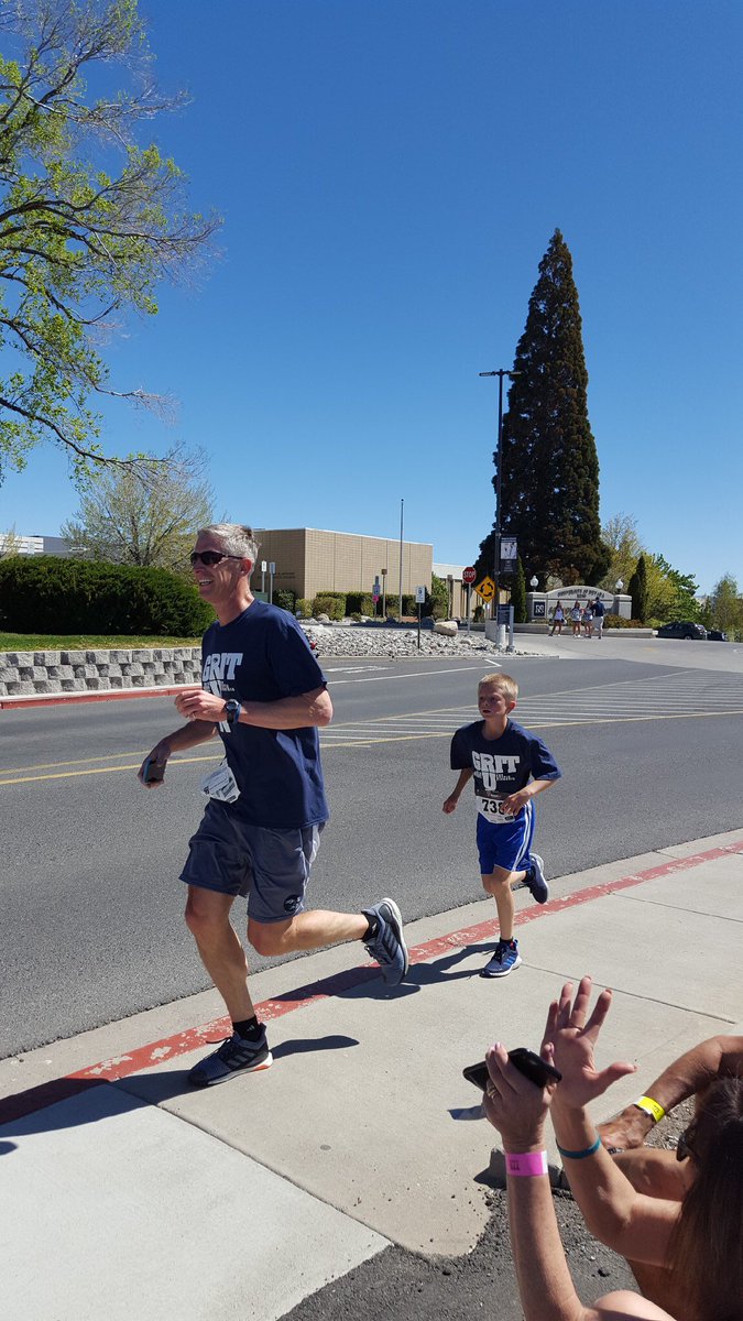 FakeCoachMumme's tweet photo. @DougKnuth clan down the stretch during today’s #GritRun https://t.co/6SwM5THOzB