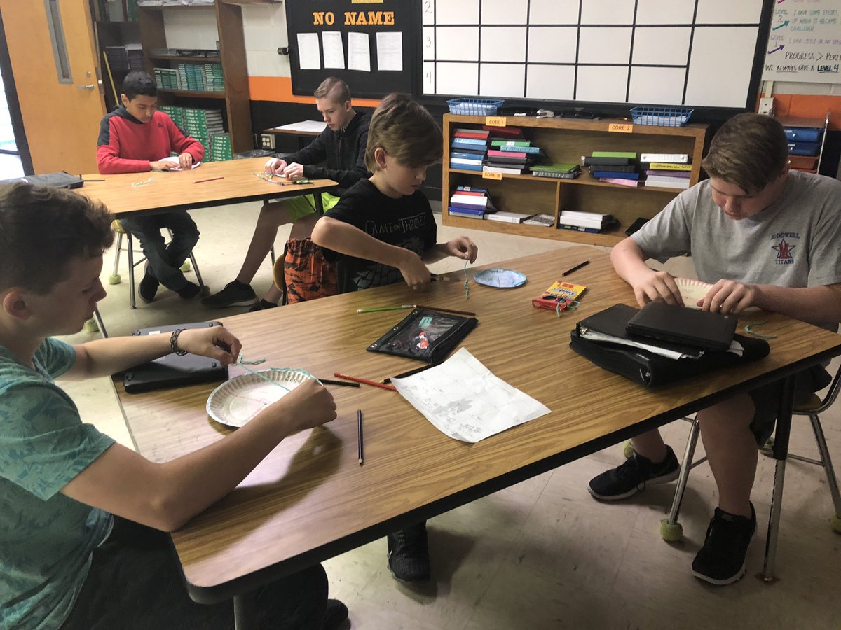 marybasney29's tweet photo. Hands On Circles! We made these to be a visual/graphic organizer for parts of a circle and formulas. This year we used yarn to make connections with diameter, circumference and pi. #makeithandson #makeitstick #mcdowell590 #middleschoolmath https://t.co/A49NLDdRWo