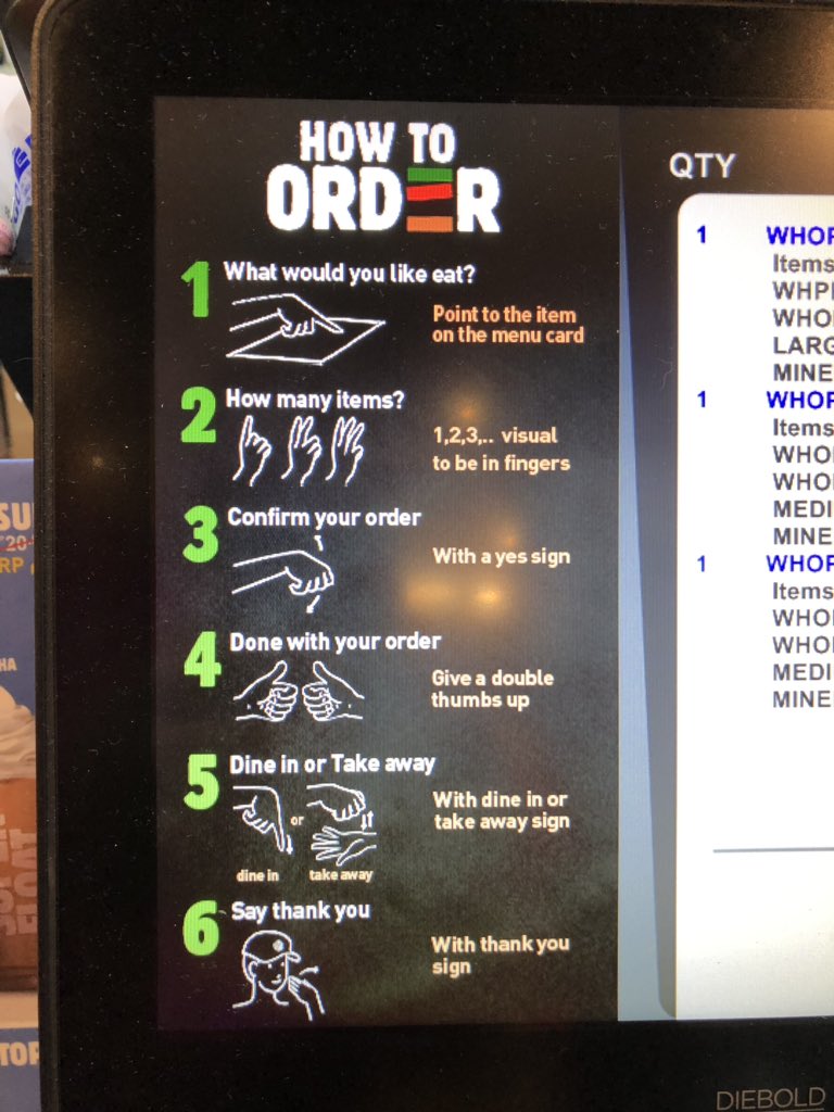 Burger King di Sunset Road Bali keren banget, mempekerjakan temen-temen tuli jadi kasir. Mudah-mudahan menular ke daerah-daerah lain.