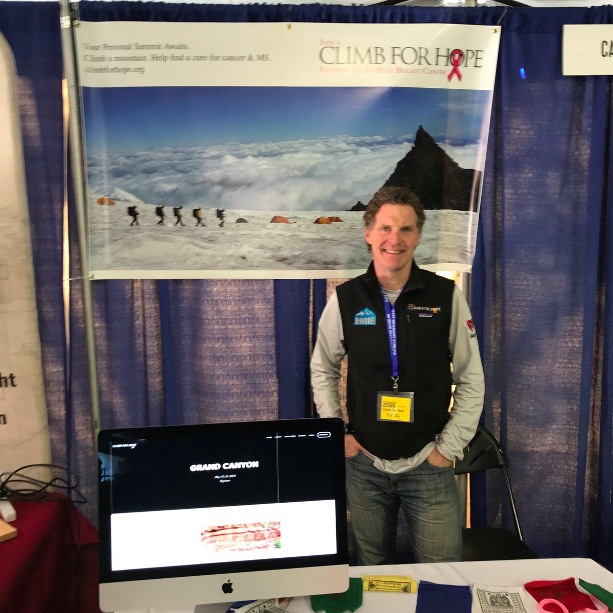 JodisClimb4Hope's tweet photo. Getting all set up for the big #outdooradventureexpo at @midwestmtn https://t.co/Sul3XoR5ta