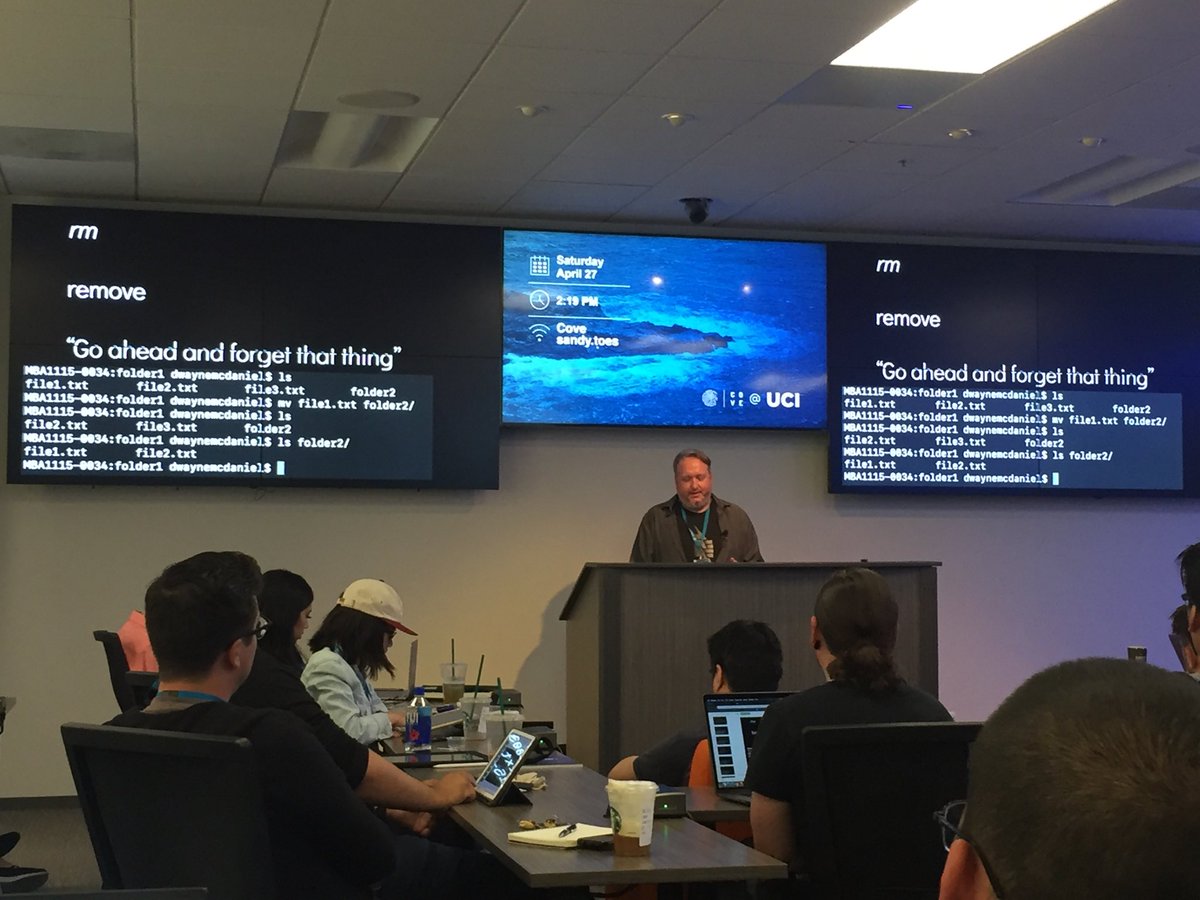 RT <a href="/prefont/">Jon Gilbert</a>: Learning all the things you can do with Bash with <a href="/McDwayne/">@mcdwayne@mastodon.social Dwayne McDaniel</a> at #WCOC