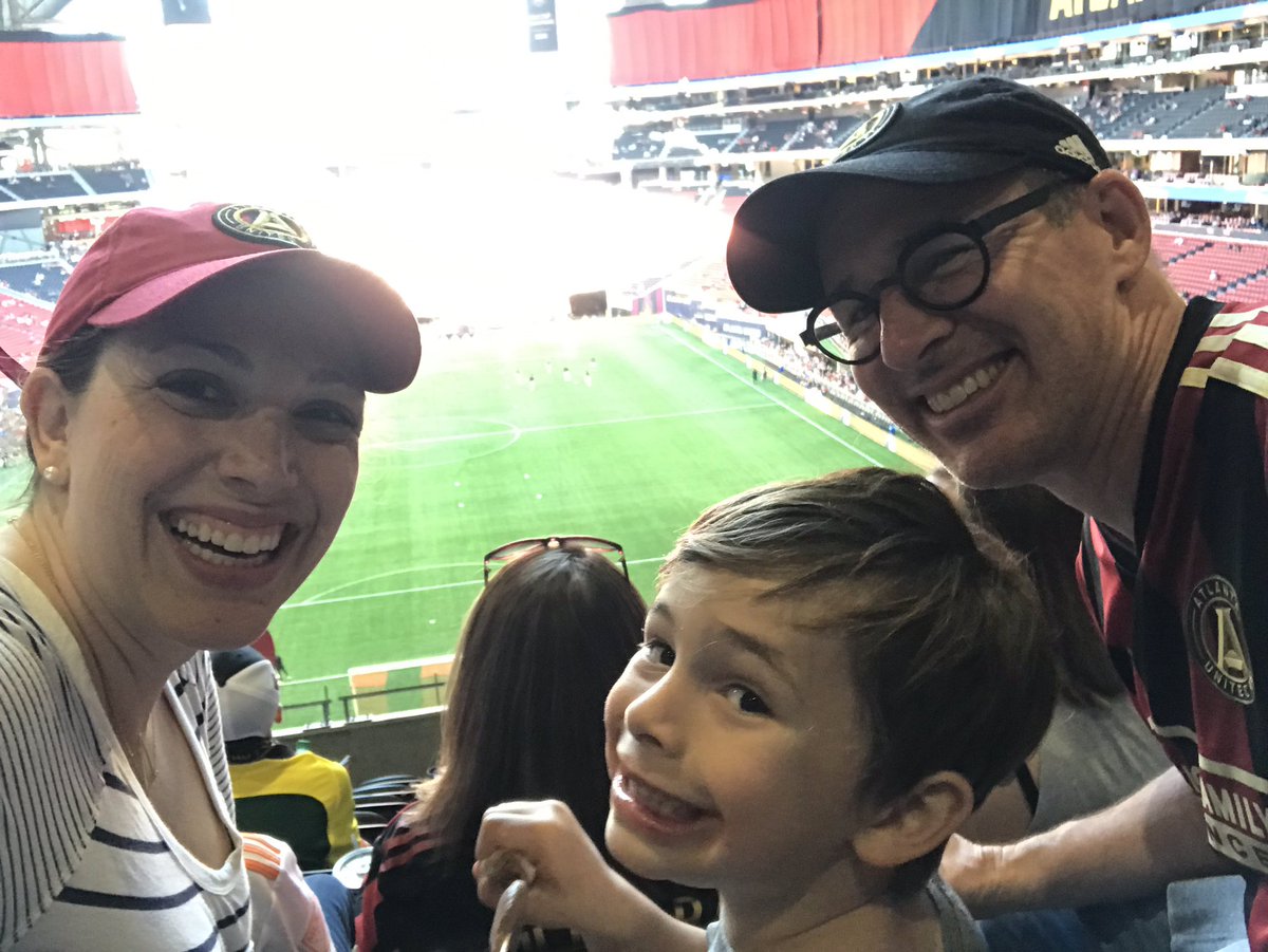 thenestinggame's tweet photo. Excited to be at our first #AtlantaUnited game of the season! #CFAseatupgrade https://t.co/V9cvl6RKTr