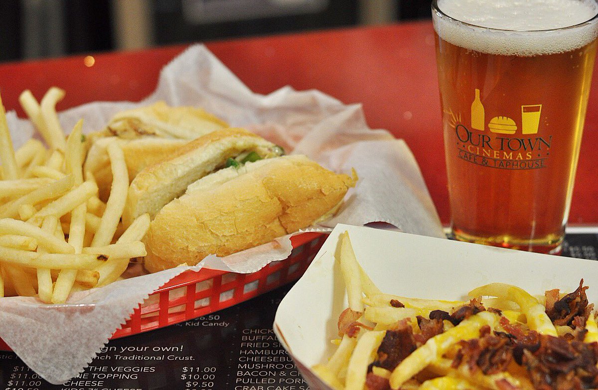 Dinner &amp; a movie anyone? 🍻
View our full menu and find your tickets at OurTownCinemas.com 🎥

#OTC #otchasyourstyle #lkn #clt #follow #movie #theater #film #cafe #taproom #NCtheaters #independenttheater #davidsonnc #wine #foodie #dine #craftbeer #eat