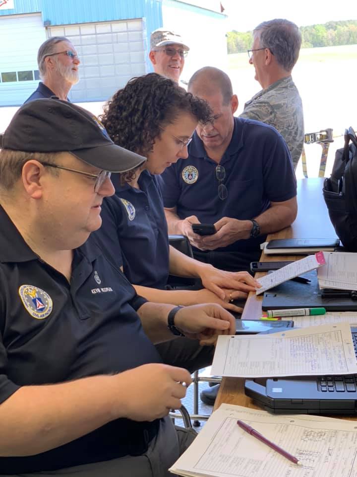 MDWGCAP's tweet photo. @MDWGCAP and @DEWGCAP members continue training with a mock natural disaster during this weekend's @CivilAirPatrol search-and-rescue exercise to be ready when they get the call. #SAREX #CAPexercise https://t.co/LZLbriv230