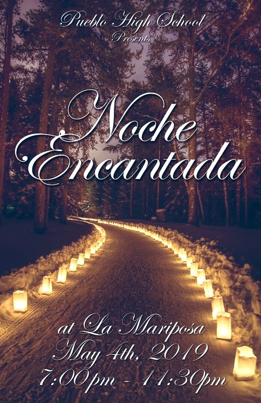 PuebloWarriors's tweet photo. Get your tickets for #PuebloProm Noche Encantada on Saturday, May 4, 2019 at 7PM at La Mariposa! Don’t miss our livestream from the #RedCarpet! 📸 https://t.co/gFBlr9pndW