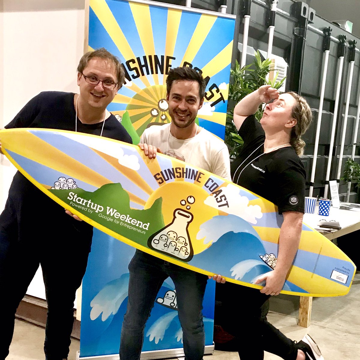 Called in for an hour to mentor, was still there 7 hours later. These two are Startup Weekend pros running an awesome event- so much energy, great lineup too! <a href="/reneecoman/">reneecoman</a> @importlifeaslf #SWSC2019 #startupweekend #techstars