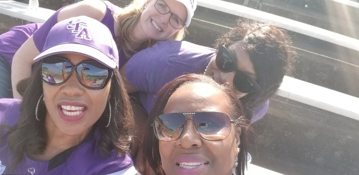 brown_marlene's tweet photo. Ready for some SFA football! #footballmoms #AxeEm #springgame2019 https://t.co/nAeBZPOvEH