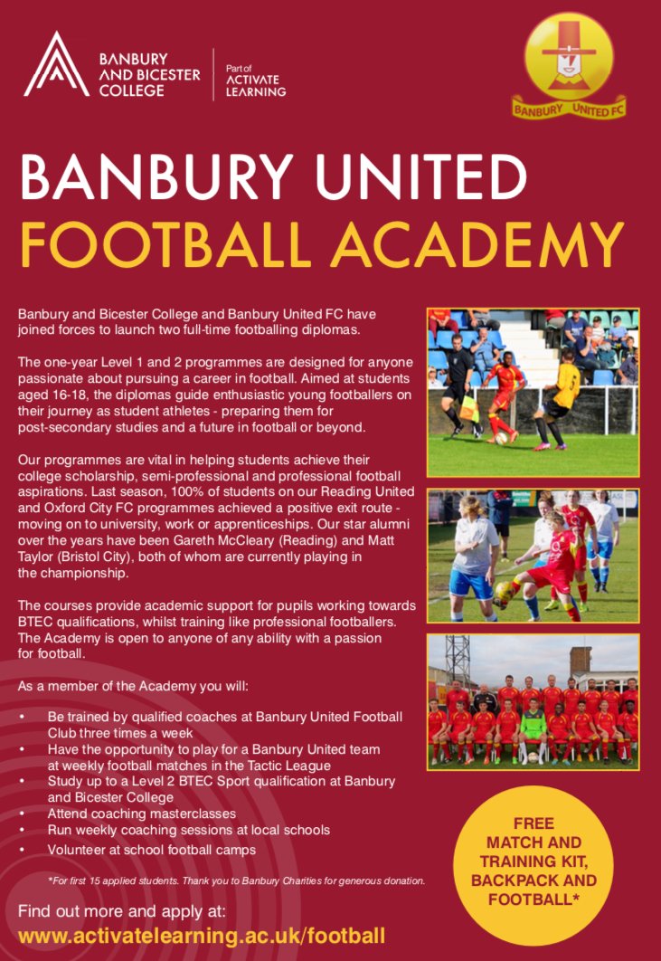 NancyBuckley's tweet photo. @BanburyUnitedFC thanks to club and supporters for making me feel welcome today! Promoting the new Banbury United Football Academy! https://t.co/6R8alCAaz2
