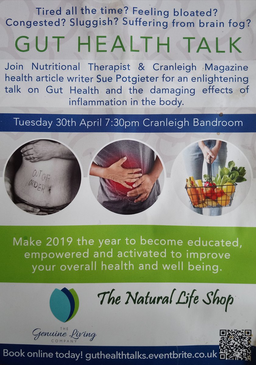 NaturalLifeShop's tweet photo. This Tuesday at Cranleigh Bandroom! #guthealth #nutritionaltherapist #inflammation  #healtheducation #naturalhealing #healthydiet #digestion https://t.co/0siRCr7vMd