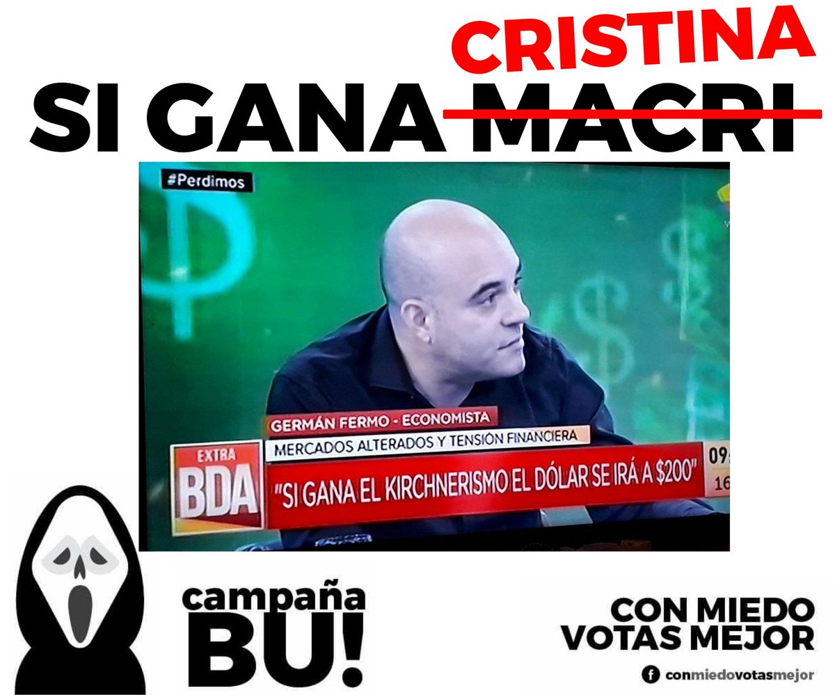 Fermo hasta hace 6 meses le tiraba flores al gobierno. Después lo empezó a criticar y ahora (para no ser menos que Leucocito) dice que si gana Cristina el dólar se va a $200.