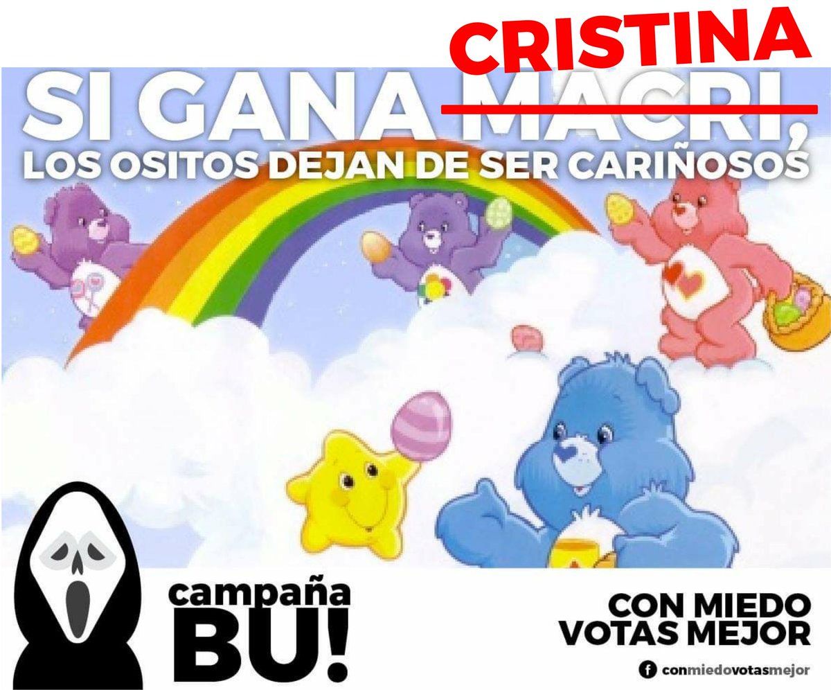 La verdad que eran medio retro estos de "Bu!", será que le apuntaban a un votante de cierta edad?