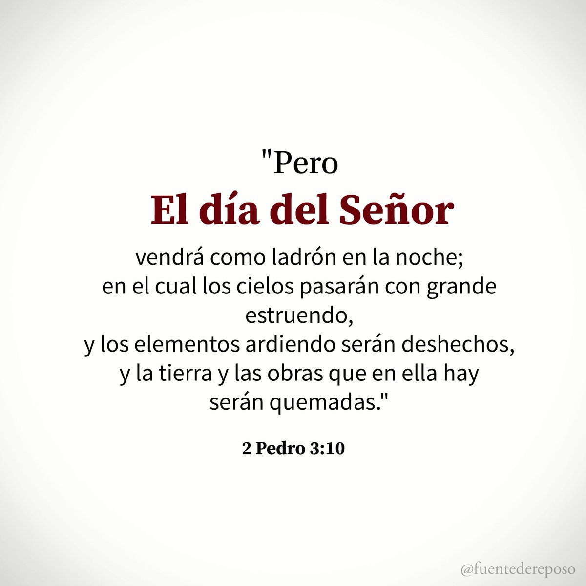 ο χρήστης Fuente De Reposo στο Twitter Puesto Que Todas