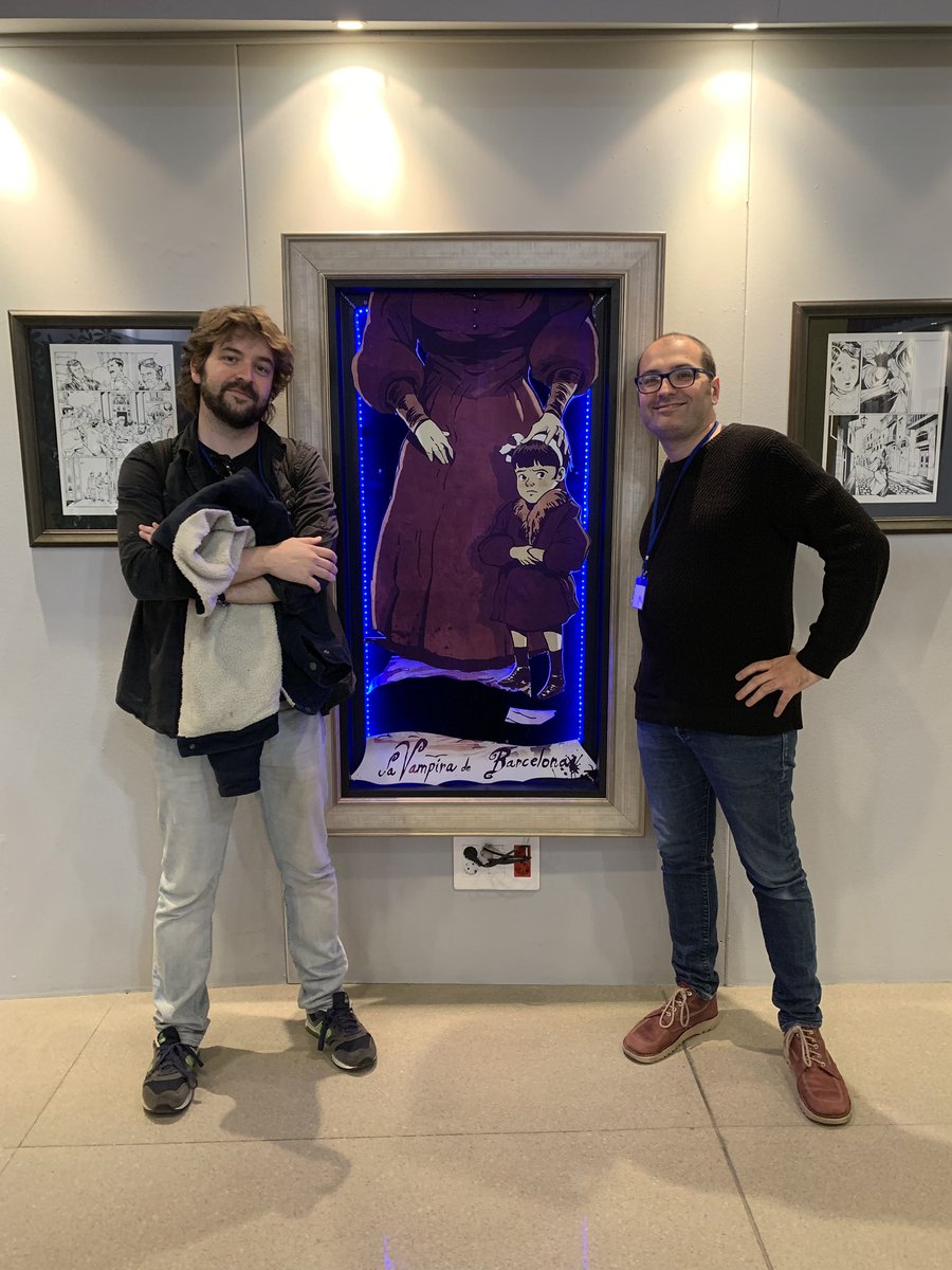 Darthparra's tweet photo. Exposición de originales de nuestro cómic “La vampira de Barcelona” en La Massana Còmic de Andorra. Con @jangonra #lavampiradebarcelona #elcomic https://t.co/5hEOT1MQmb