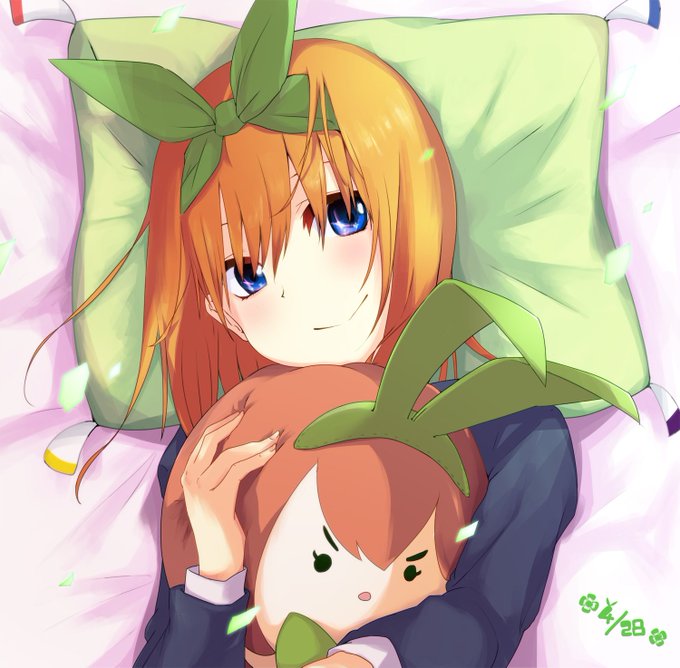 MAX ZさんがTwitterに投稿した中野四葉(五等分の花嫁)のイラスト。