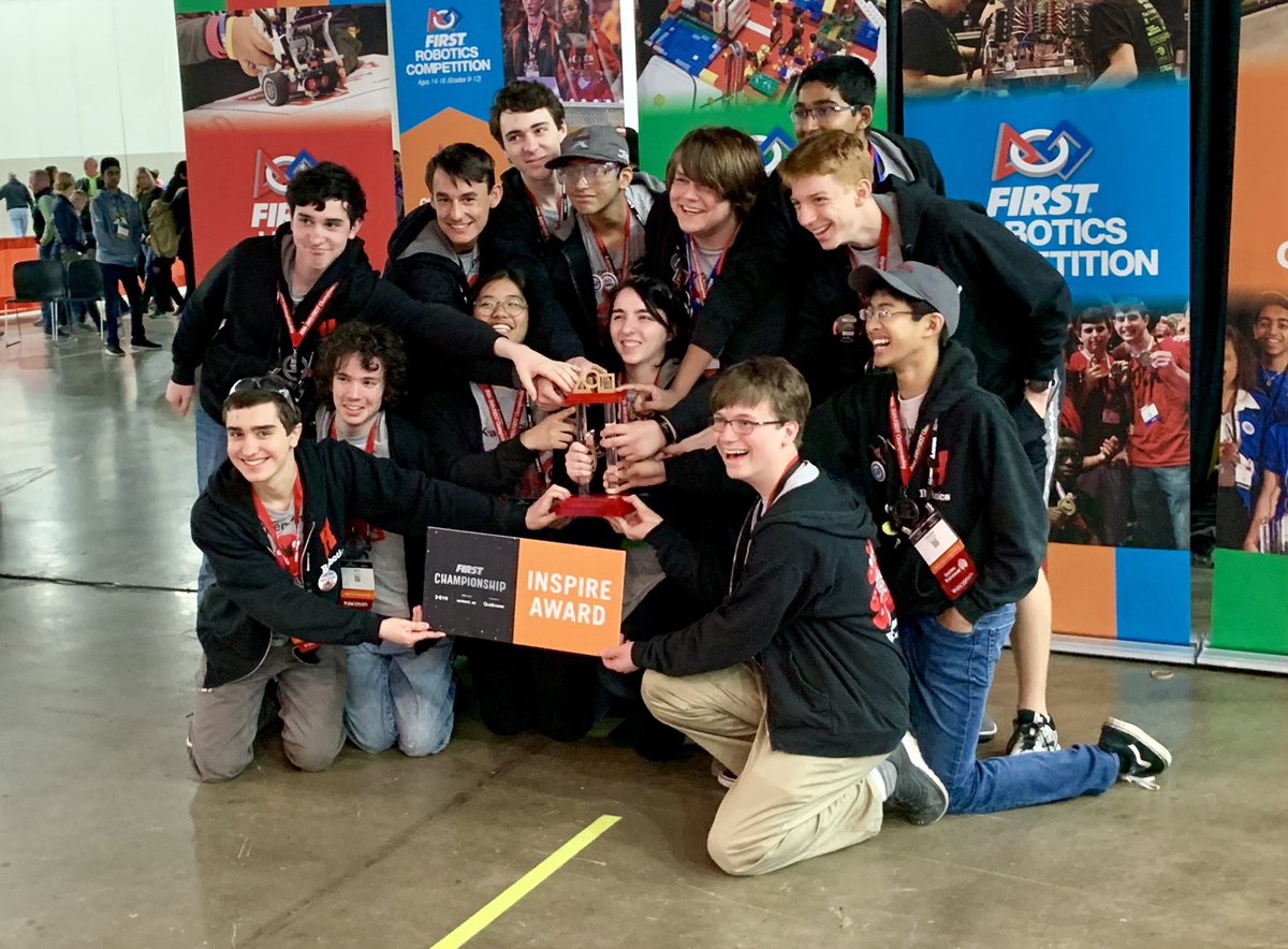 We were excited to be 1 of 4 finalists at the World Championship for FTC’s highest award, the Inspire Award, granted to the team that best embodies the challenge of the FTC robotics competition. #roverruckus #mightyhighlanders <a href="/WisconsinFTC/">WI FTC</a>