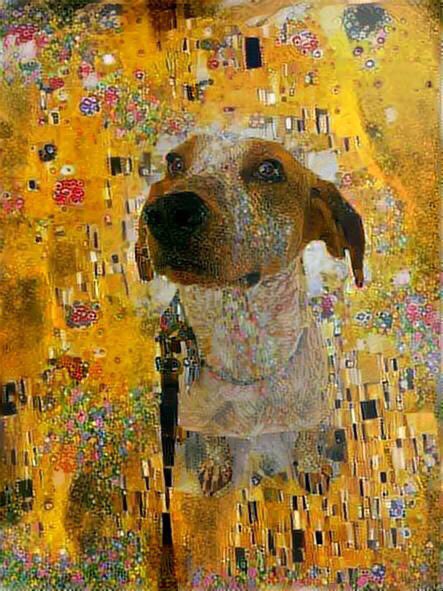 strai4's tweet image. Doing the Klimt thing today. #arthound #dogsoftwitter #shadowingalfred