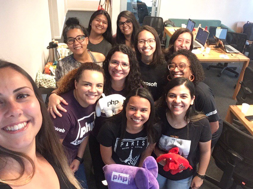PHPWomenBR's tweet photo. Muito obrigada a todas que compareceram na oficina de hoje! 

Vocês arrasaram! https://t.co/VT5yXw22t8