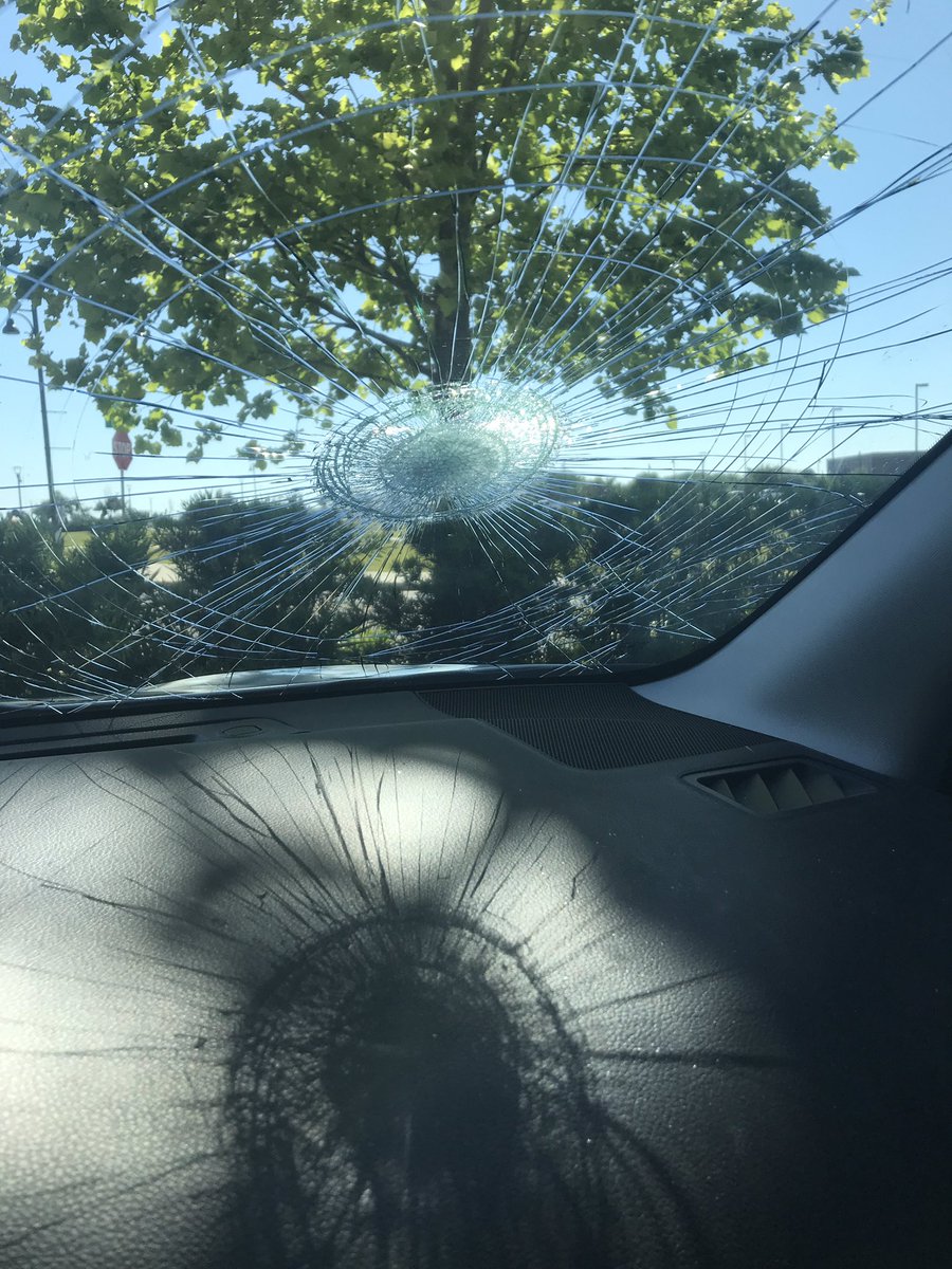 WCCO_Maxwell's tweet photo. How is your Saturday going? Mine started off with quite the surprise in the form of a cracked windshield after leaving the UWF Softball game. Watch @weartv on channel 3 at 10 tonight to see highlights from the game! https://t.co/cTjbLX4nXt