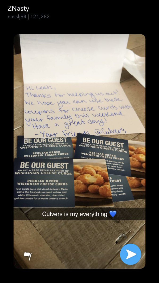 sarah_proeber's tweet photo. If I could have one (belated) birthday wish, right here right now, it’d be to be devouring the BEST, no the most SUPREME of all curds ever known to mankind @culvers with @nasslj94 💙🧀 Cheers to the coolest restaurant in America https://t.co/xi6aDqFIqE