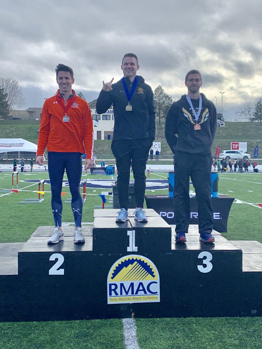 Men’s Pole Vault Medalists
🥇- Nolan Ellis (5.30 m) <a href="/CMUMavericks/">CMU Mavericks</a> 
🥈- Connor McLean (5.20m) <a href="/MinesAthletics/">Mines Athletics</a> 
🥉- Dawson Hopkinson (4.87m) <a href="/GoMountainLions/">UCCS Athletics</a> 
#ChampionshipsElevated | #EverythingElevated