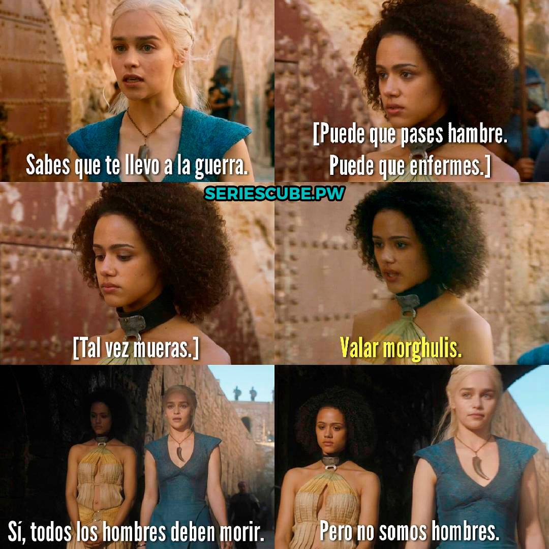 seriescube's tweet photo. Daenerys: Sabes que te llevo a la guerra. Puede que pases hambre. Puede que enfermes. Tal vez mueras.
Missandei: Valar morghulis.
Daenerys: Sí, todos los hombres deben morir. Pero no somos hombres.
#Frases #Serie #JuegoDeTronos #GamesOfThrones #Daenerys #Missandei #SeriesCube https://t.co/7Vv5PqtVSq